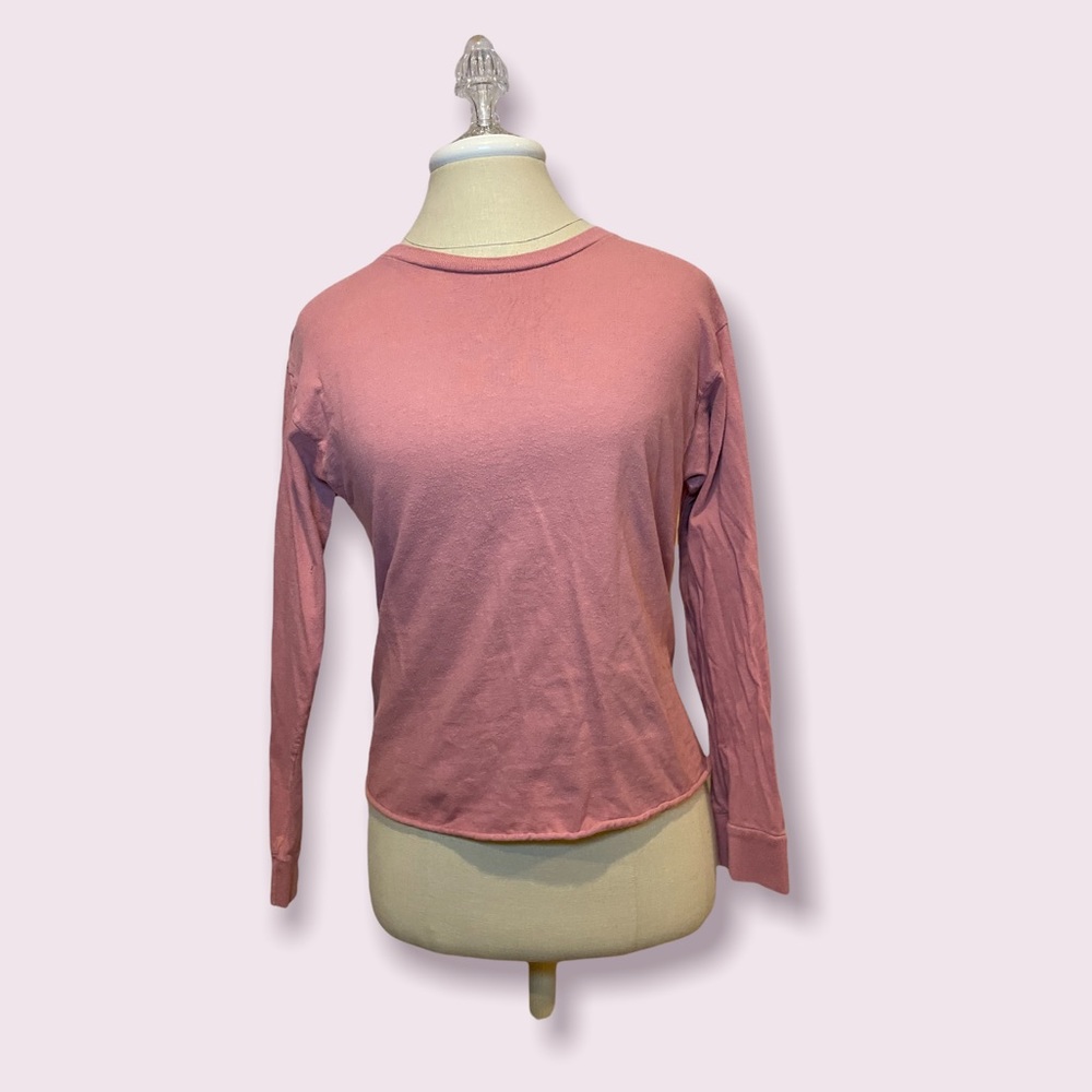 Pink Obey long sleeve tee